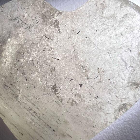 Quartz Crystal Heart with Black Rutile Inclusions‎ (1) - Picture 6 of 13